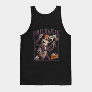 Halloween Rocks Spooky Skellington Rocker Tank Top